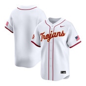 USC Trojans Men's Nike White Limited Full Button Baseball Jersey